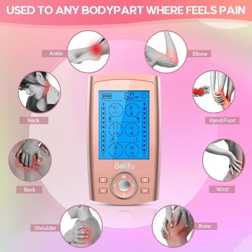 Belifu Dual Channel TENS EMS Unit 24 Modes Muscle Stimulator 0.29kg (10.3oz) | Pain Relief & Muscle Therapy thumbnail 2