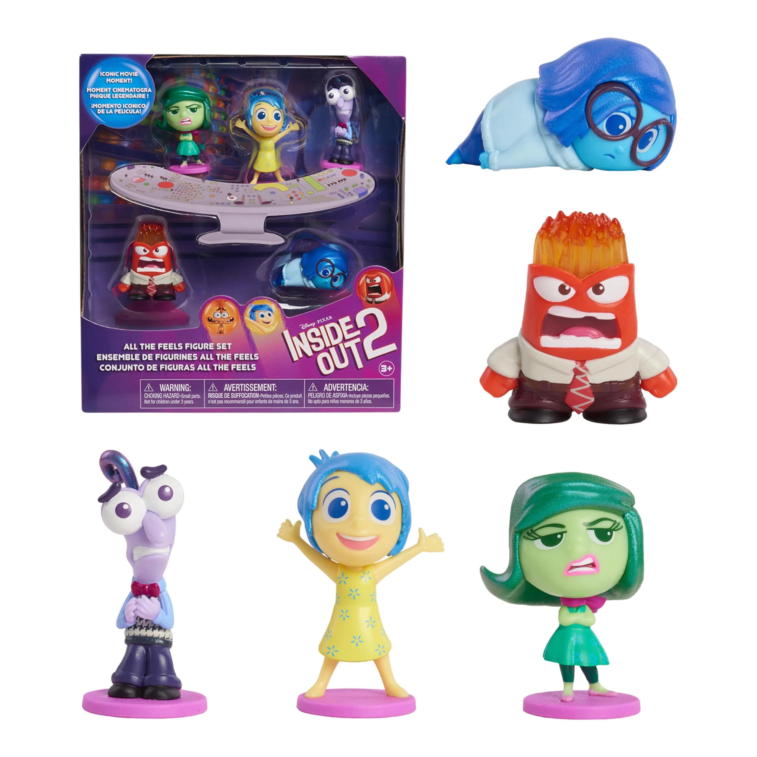 Just Play Disney and Pixar Inside Out 2 All the Feels Figure Set | 5 Mini Characters for Kids 3+ — Multicolor