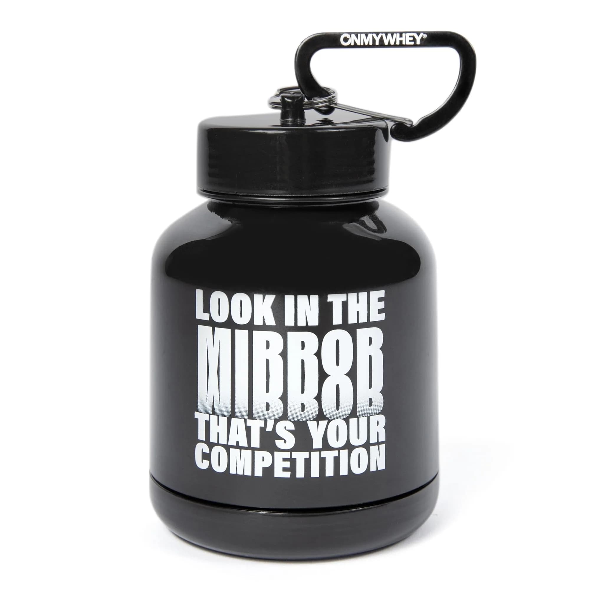ONMYWHEY Double Scoop Protein and Supplement Keychain Funnel 180ml (6 oz) | BPA-Free, Spill-Proof Design — Look In The Mirror, 180ml