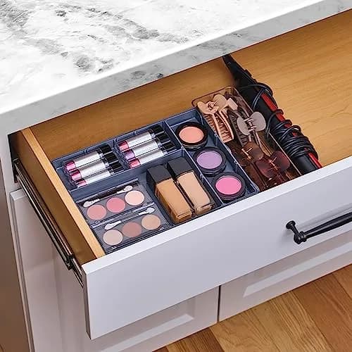 Ontel Smart Drawer Organizer with Adjustable Dividers | 21 Liters (7.75" x 9.8" x 2.75") thumbnail 7