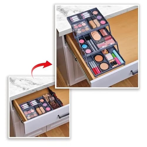 Ontel Smart Drawer Organizer with Adjustable Dividers | 21 Liters (7.75" x 9.8" x 2.75") thumbnail 8