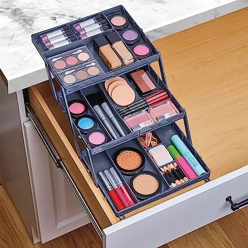Ontel Smart Drawer Organizer with Adjustable Dividers | 21 Liters (7.75" x 9.8" x 2.75") thumbnail 9