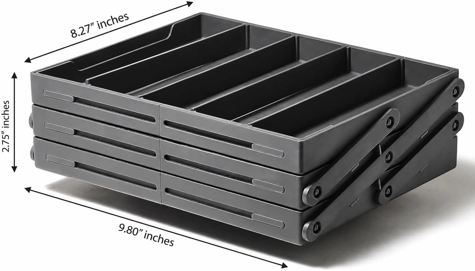 Ontel Smart Drawer Organizer with Adjustable Dividers | 21 Liters (7.75" x 9.8" x 2.75") - view 2