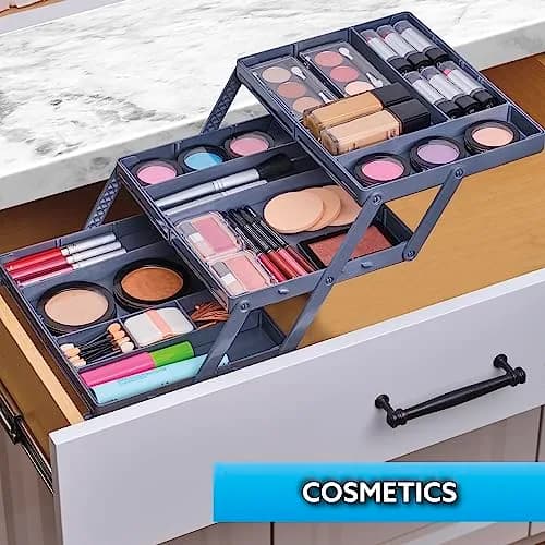 Ontel Smart Drawer Organizer with Adjustable Dividers | 21 Liters (7.75" x 9.8" x 2.75") thumbnail 3