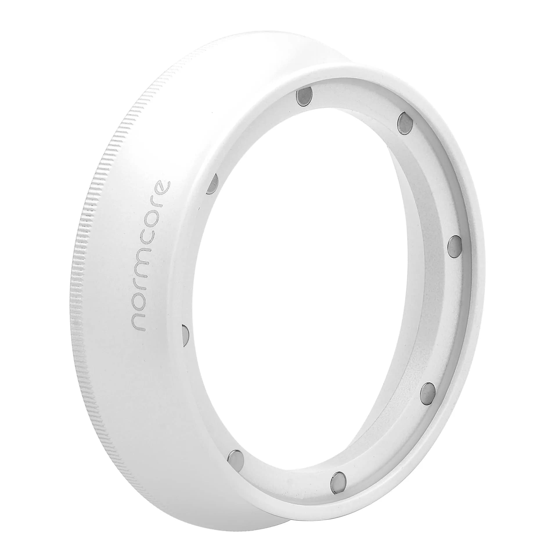 Normcore 54mm Magnetic Dosing Funnel V2 - Espresso Dosing Ring - 18mm Anodized Aluminum with 8 Neodymium Compatible with Fits 54mm Breville Sage Portafilter - Non-stick coating White | Secure fit, lightweight, durable