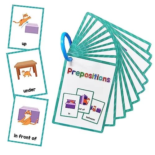 Lachilly Prepositions Flashcards 10 Cards (8 X 11 cm) | Kindergarten Vocabulary Building thumbnail 1