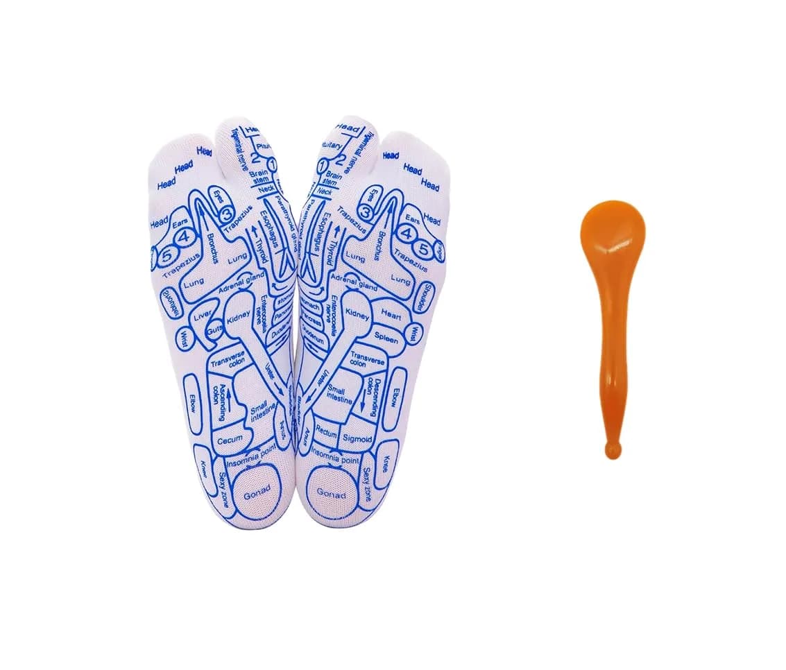 Broman Reflexology Socks for Foot Massage, Women's Size (1 Pair) | Acupressure & Gua Sha Tool Set - main product image