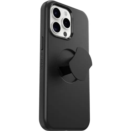 OtterBox OtterGrip Symmetry Case for iPhone 15 Pro Max with MagSafe Grip, Black | Military Standard Drop Protection thumbnail 2