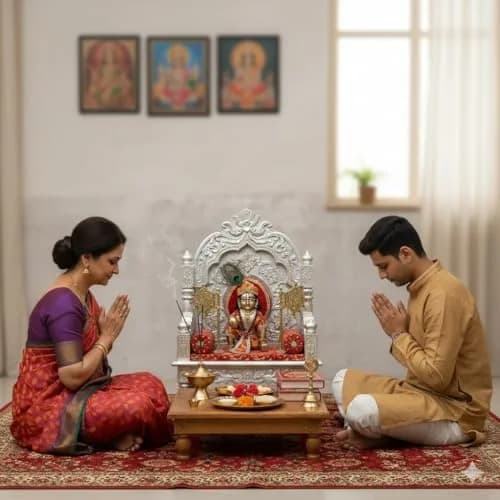 Garden Of Arts Brass Handheld Temple Fan Set of 2 | 21 cm (8 Inch) Traditional Pooja Fan with Ghungroo Bells thumbnail 3