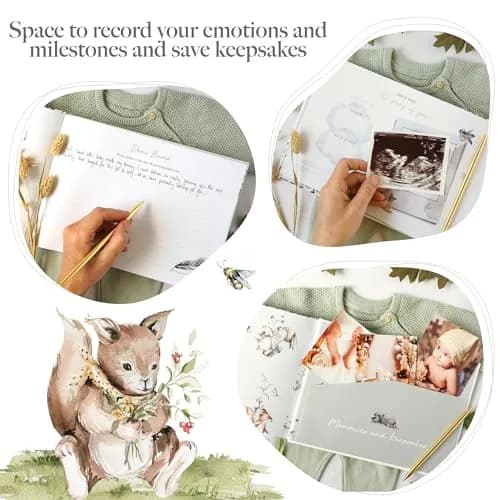Bibi & Beau Woodland Pregnancy Journal 196 Pages | Weekly Pregnancy Planner & Scrapbook thumbnail 4