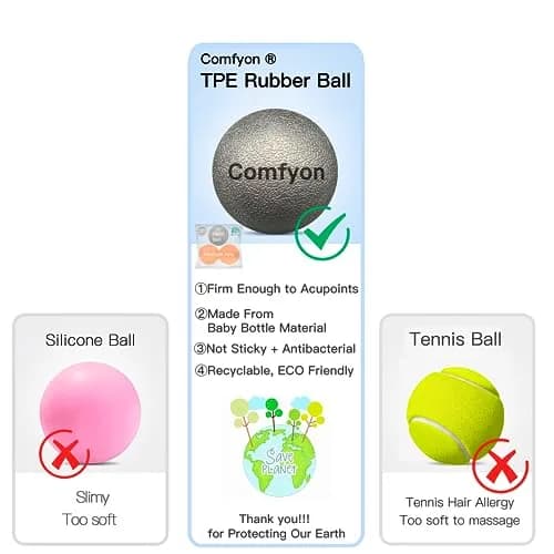 Comfyon Deep Tissue Massage Ball Set – Trigger Point & Myofascial Relief, 2 pcs | Portable & Durable thumbnail 7