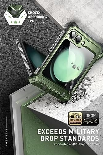 i-Blason for Samsung Galaxy Z Flip 5 Case with Stand, Dark Green | Shockproof Flip Cover thumbnail 7