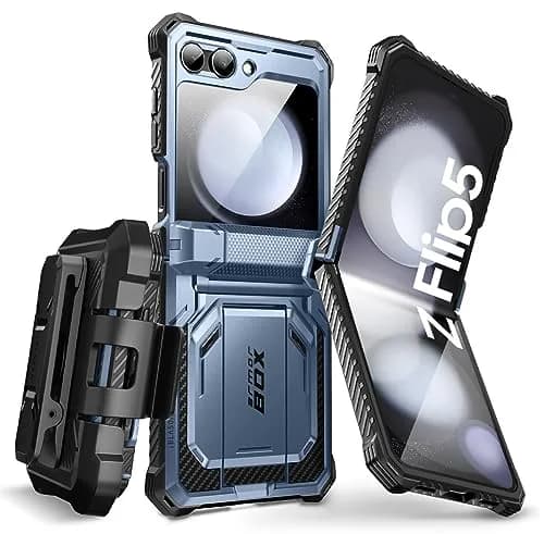 i-Blason for Samsung Galaxy Z Flip 5 Case with Stand, Blue | Drop & Hinge Protection thumbnail 1
