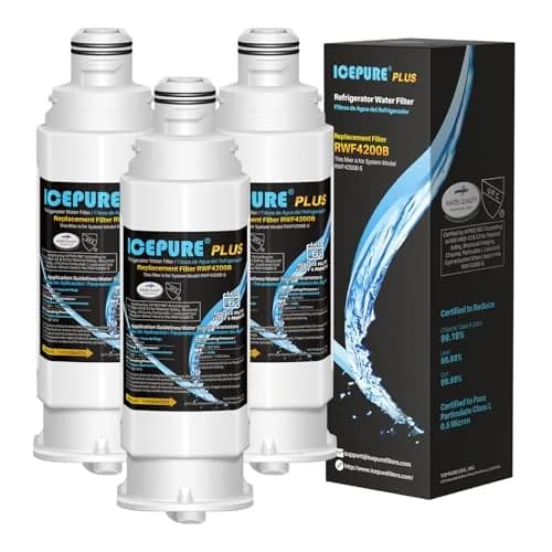 ICEPURE PLUS RWF4200B Refrigerator Water Filter 3-Pack | NSF Certified Heavy Metals Removal thumbnail 1