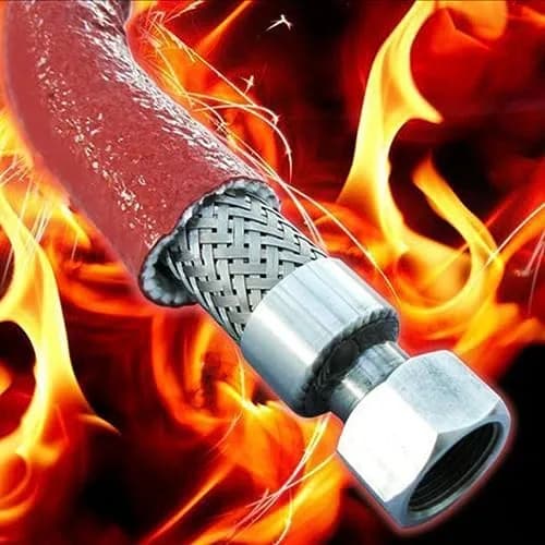 Ummickl Red Fuel Line Heat Shield Insulation Sleeve 10mm (3/8" ID) x 1.5m (5ft) | High Temp Silicone Coated Fiberglass thumbnail 4