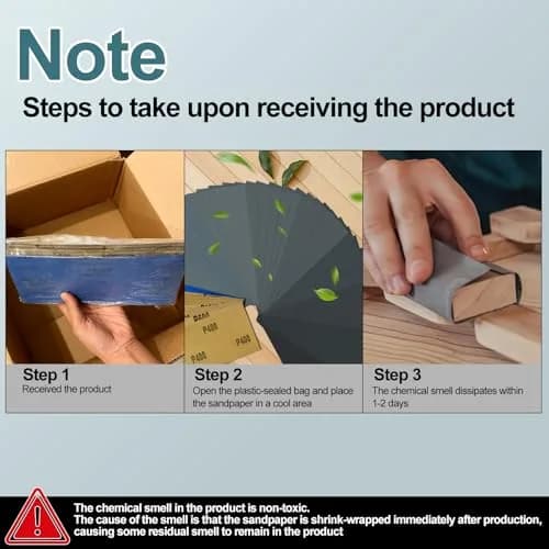 auriikoop Sandpaper Assortment 400-3000 Grit | Wet & Dry, 72 pcs, 9 x 3.6 inch thumbnail 14