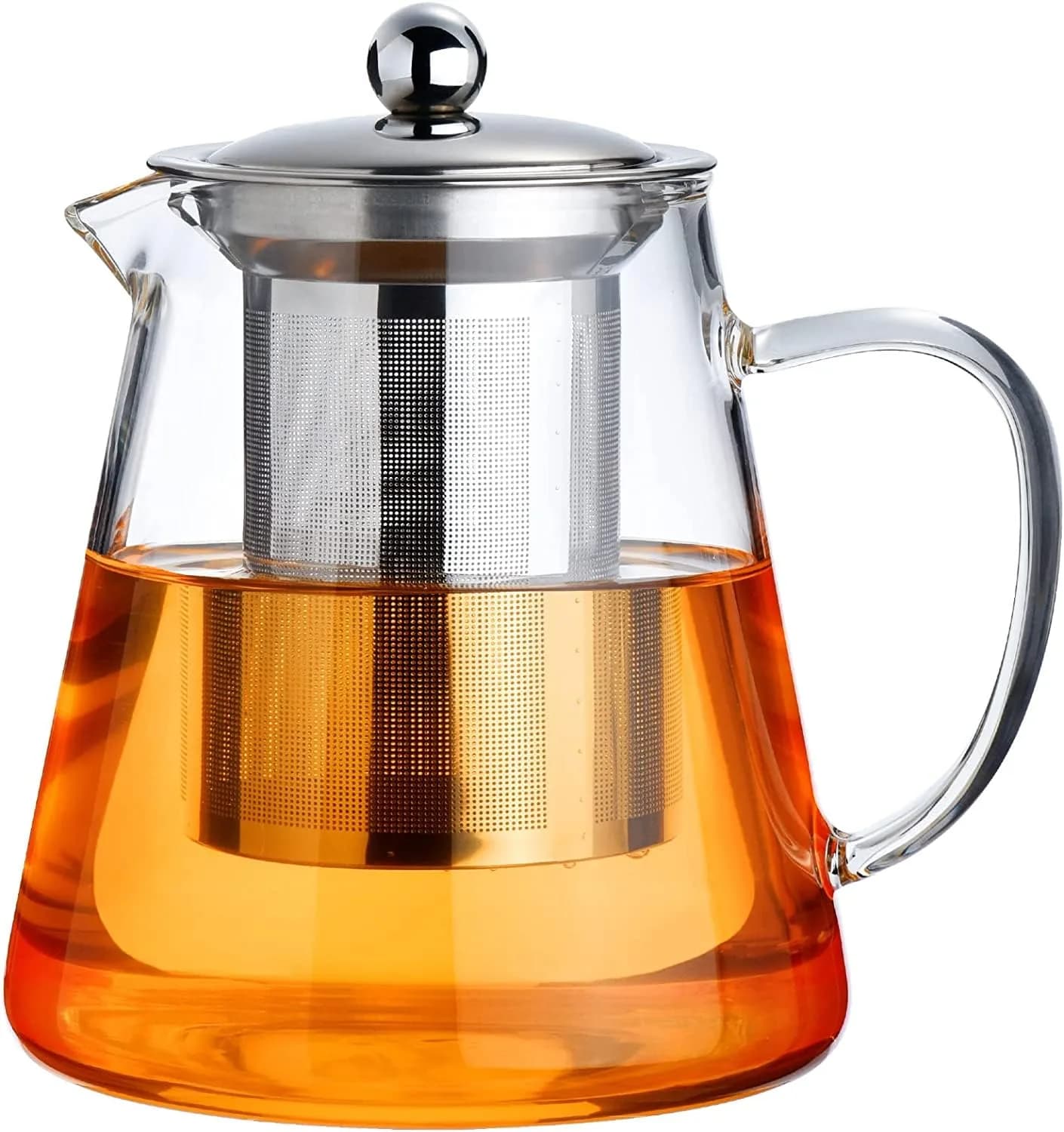 PARACITY Glass Teapot Stovetop 32 OZ | Borosilicate Clear Tea Kettle with Infuser
