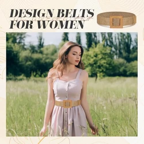 Syhood Woven Belt Dress, Fit Waist Size Below 40'' | Bohemian Style with Adjustable Waist Belt thumbnail 7