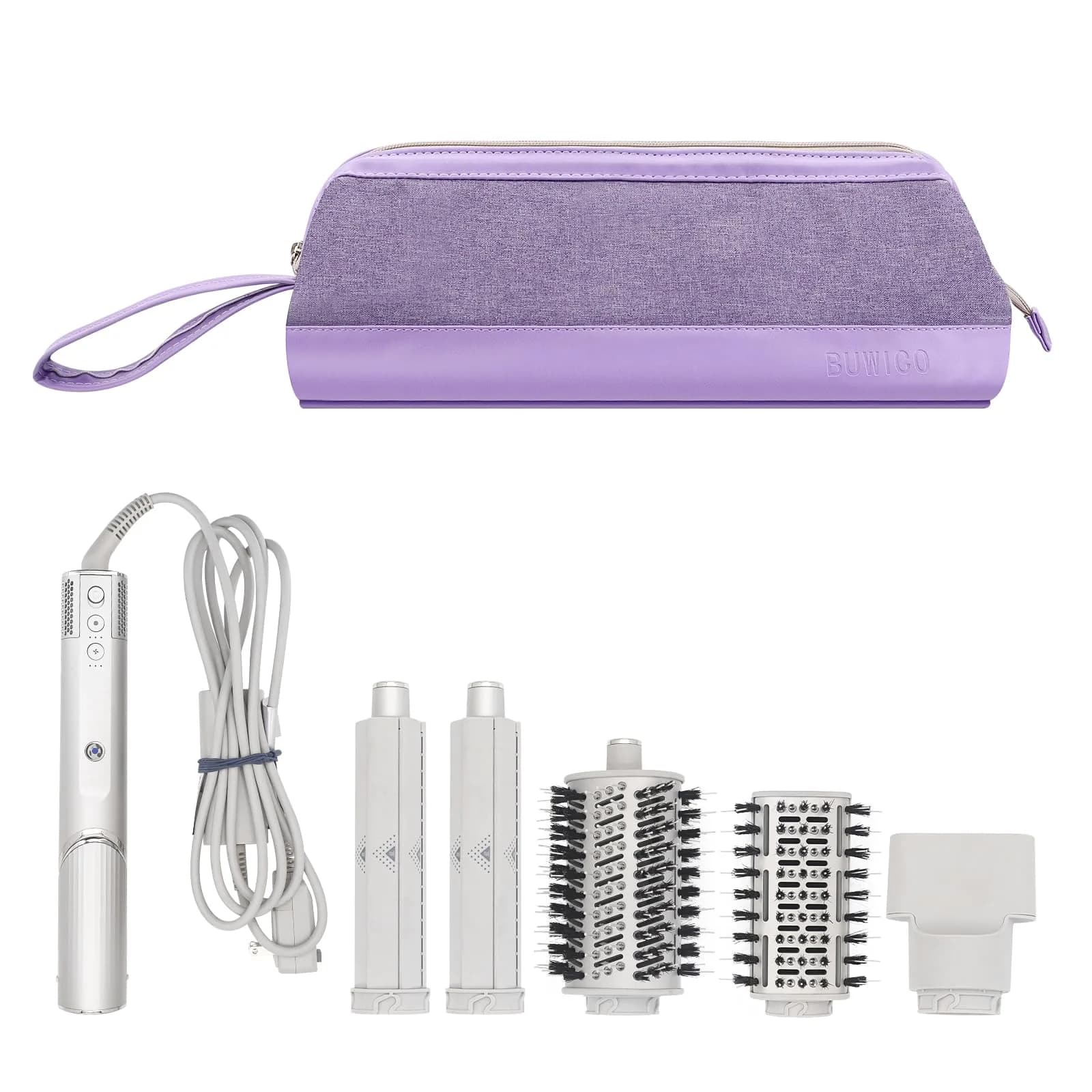 Buwico Travel Case for Dyson & Shark, Purple | Waterproof Hair Dryer & Styler Organizer