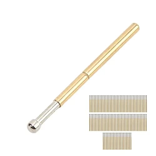 BORDSTRACT P125-D Spring Test Probes 100Pcs (2.02mm Needle Dia, 33.35mm Length) | High Accuracy Round Pogo Pins for PCB Testing thumbnail 1
