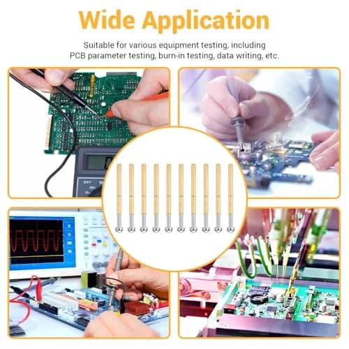 BORDSTRACT P156-D Spring Test Probes with Brass Pogo Pins | 100-Pack for PCB Testing thumbnail 5
