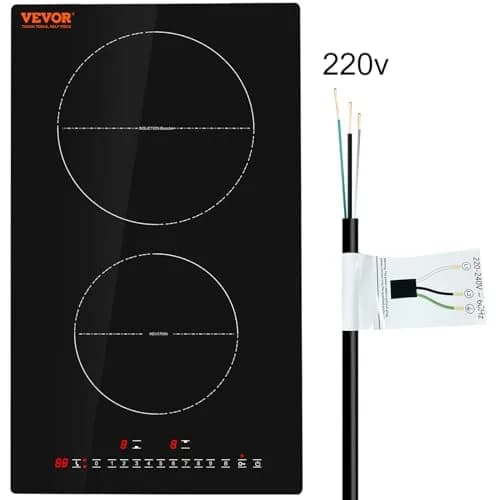 VEVOR 2-Burner Induction Cooktop 3000W 12'' Built-in 220V | Touch Control with 9 Heating Levels & Timer thumbnail 1
