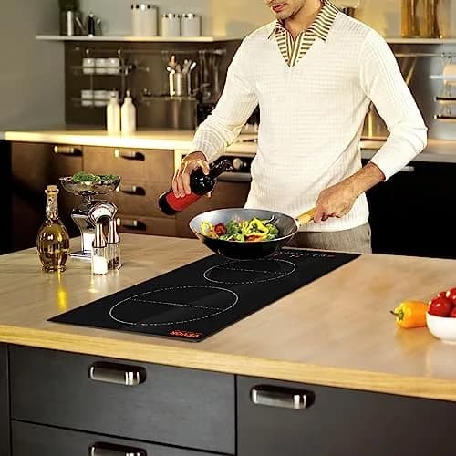 VEVOR 2-Burner Induction Cooktop 3000W 12'' Built-in 220V | Touch Control with 9 Heating Levels & Timer thumbnail 8