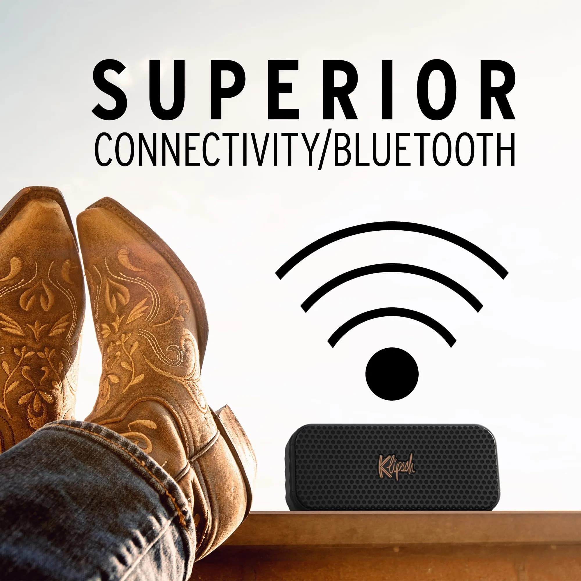 Klipsch Nashville Portable Bluetooth Speaker 17.8cm (7.01") | 24-Hour Playtime, IP67 Waterproof - view 4