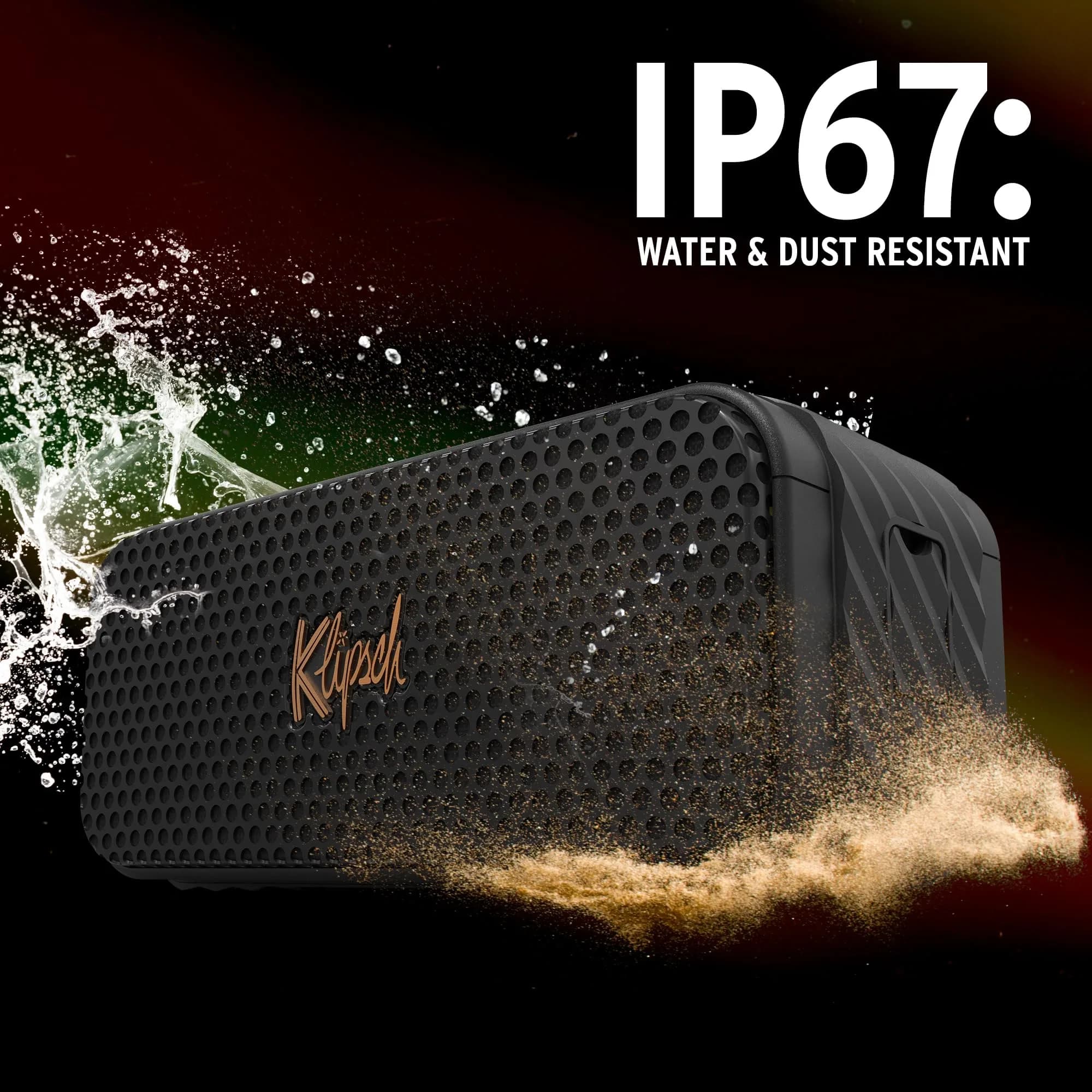 Klipsch Nashville Portable Bluetooth Speaker 17.8cm (7.01") | 24-Hour Playtime, IP67 Waterproof - view 3