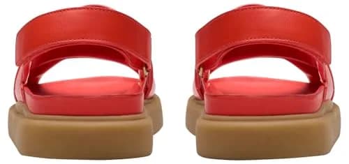 Clarks Women's Aristella SunSandal Bright Red Lea 6 | Classic Leather Comfort thumbnail 5