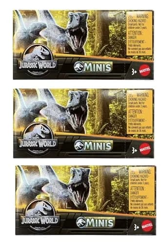 Jurassic World Dinosaurs Minis Surprise Pack of Dinos Box | 3 Blind Boxes, 1.125” Scale Mini Figures, Ages 3+ thumbnail 7
