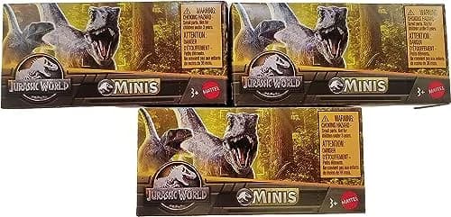 Jurassic World Dinosaurs Minis Surprise Pack of Dinos Box | 3 Blind Boxes, 1.125” Scale Mini Figures, Ages 3+ thumbnail 4