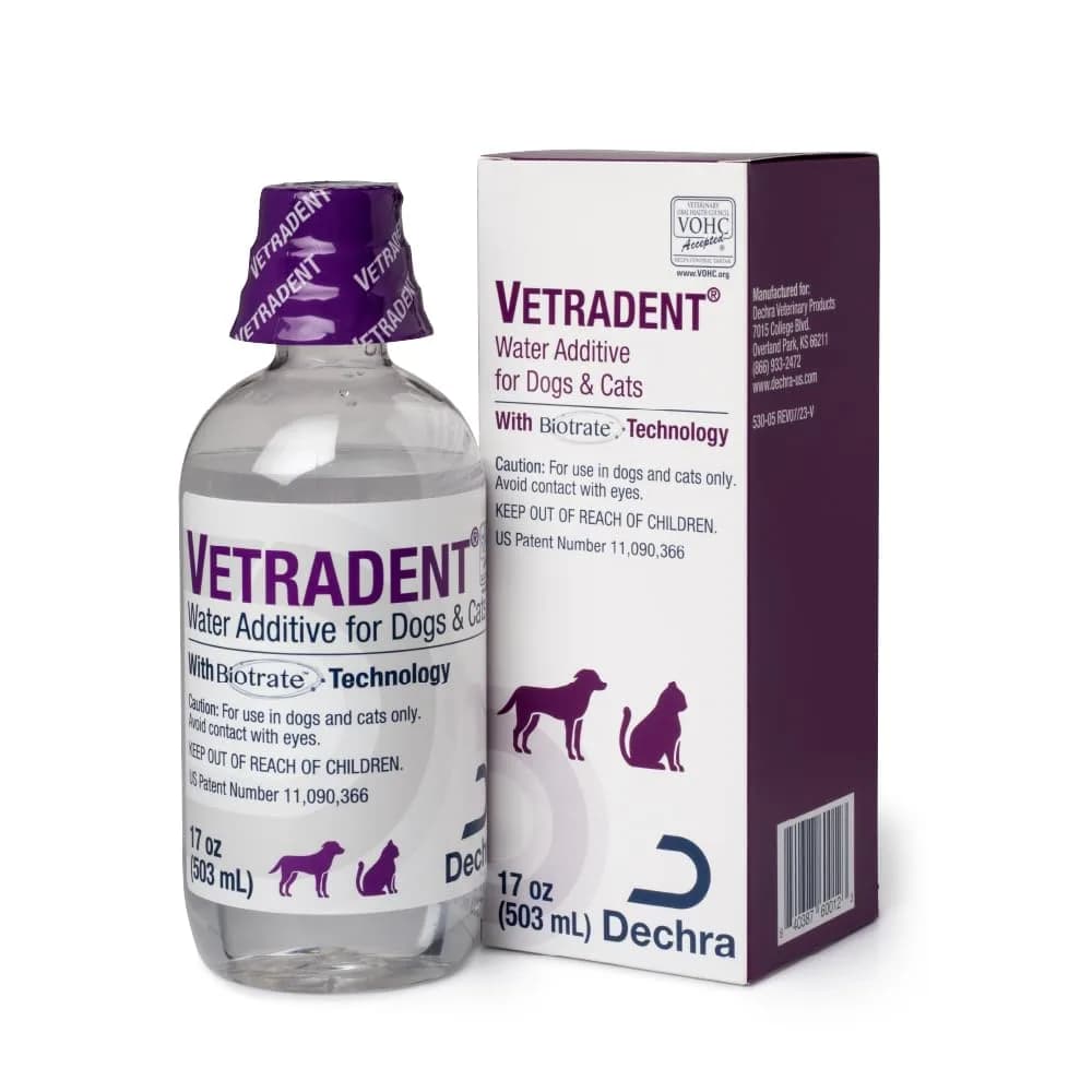Vetradent Water Additive for Dogs and Cats 493ml (17 oz) | Biotrate Technology for Tartar Control - main product image