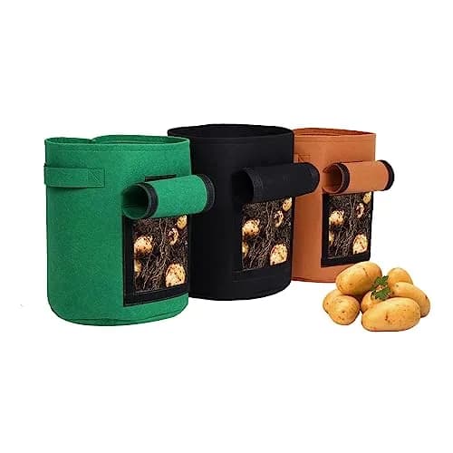 SILKIR Joyful Cows Grow Bag 3-Pack | 10 Gallon Heavy Duty Fabric Pots for Gardening thumbnail 1