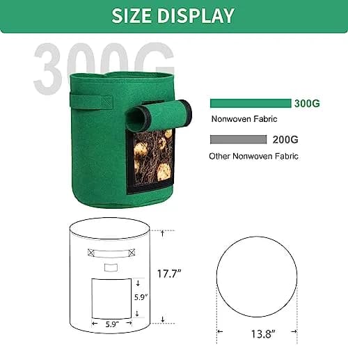 SILKIR Joyful Cows Grow Bag 3-Pack | 10 Gallon Heavy Duty Fabric Pots for Gardening thumbnail 2