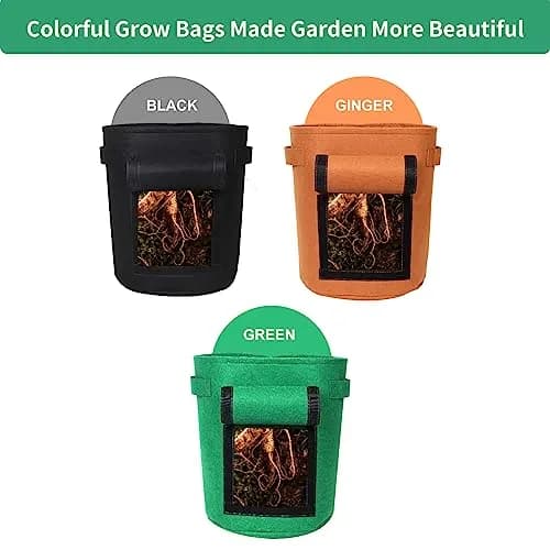 SILKIR Joyful Cows Grow Bag 3-Pack | 10 Gallon Heavy Duty Fabric Pots for Gardening thumbnail 3