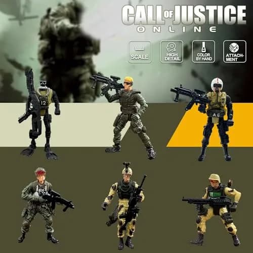MQSTARSRISE Army Men Toy Set for Boys 4-7 | Realistic Military Action Figures with Accessories thumbnail 2