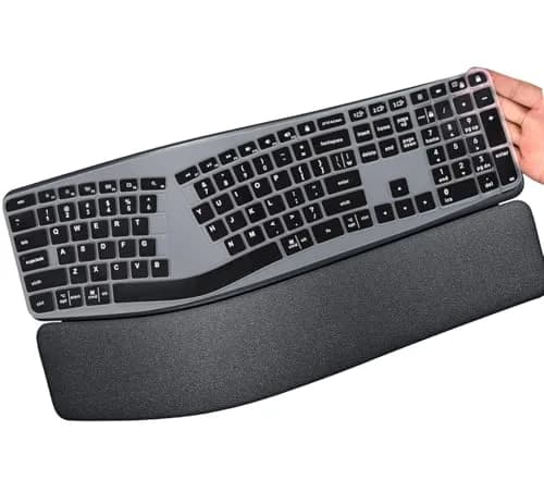 DAMMOMKO Silicone Keyboard Cover for Logitech Ergo K860 Wireless Keyboard | Ultra Thin 0.13mm, Waterproof & Washable thumbnail 1
