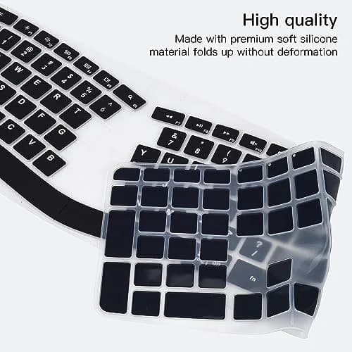 DAMMOMKO Silicone Keyboard Cover for Logitech Ergo K860 Wireless Keyboard | Ultra Thin 0.13mm, Waterproof & Washable thumbnail 5