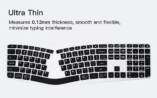 DAMMOMKO Silicone Keyboard Cover for Logitech Ergo K860 Wireless Keyboard | Ultra Thin 0.13mm, Waterproof & Washable thumbnail 7