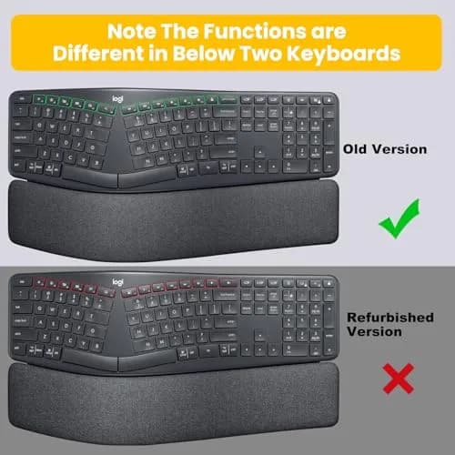 DAMMOMKO Silicone Keyboard Cover for Logitech Ergo K860 Wireless Keyboard | Ultra Thin 0.13mm, Waterproof & Washable thumbnail 2