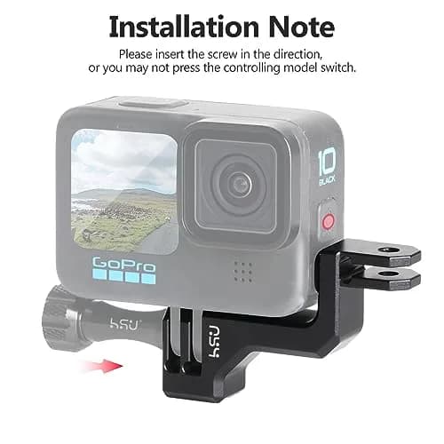 HSU Aluminum 90° Vertical Bracket Adapter Elbow Mount for GoPro Black | Supports 90° & 180° Angles thumbnail 5