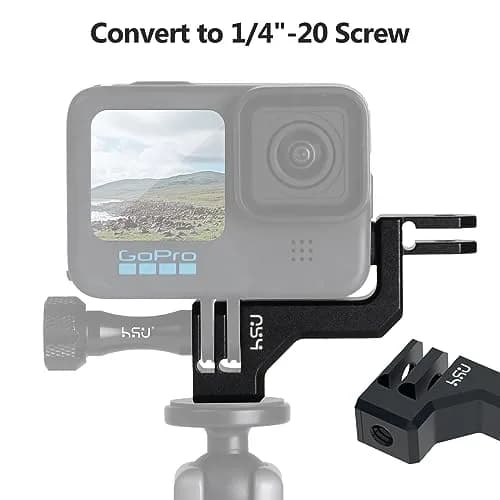 HSU Aluminum 90° Vertical Bracket Adapter Elbow Mount for GoPro Black | Supports 90° & 180° Angles thumbnail 3
