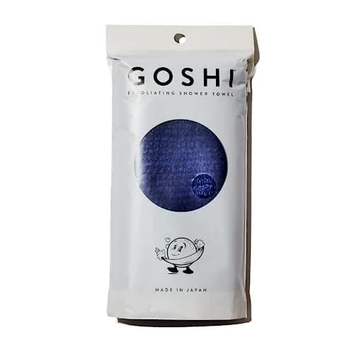 GOSHI Exfoliating Shower Towel - Long Body Scrubber, Blue | Rip-Resistant, Gentle & Effective thumbnail 1