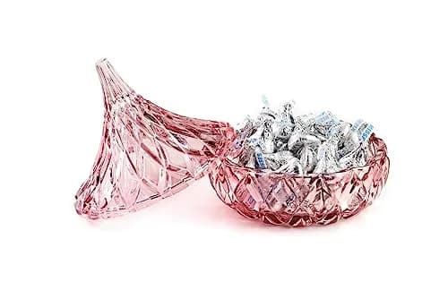 Godinger Blush Glass Hershey Kiss Candy Dish | Decorative Serveware for Mints, Chocolates, Trinkets thumbnail 2