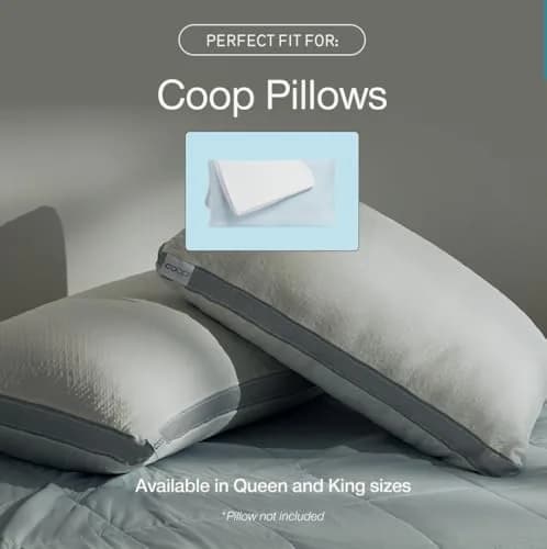 Coop Home Goods Cool+ King Pillow Cover (20x36 inches / 51x91 cm) | Breathable & Cooling for Hot Sleepers thumbnail 6