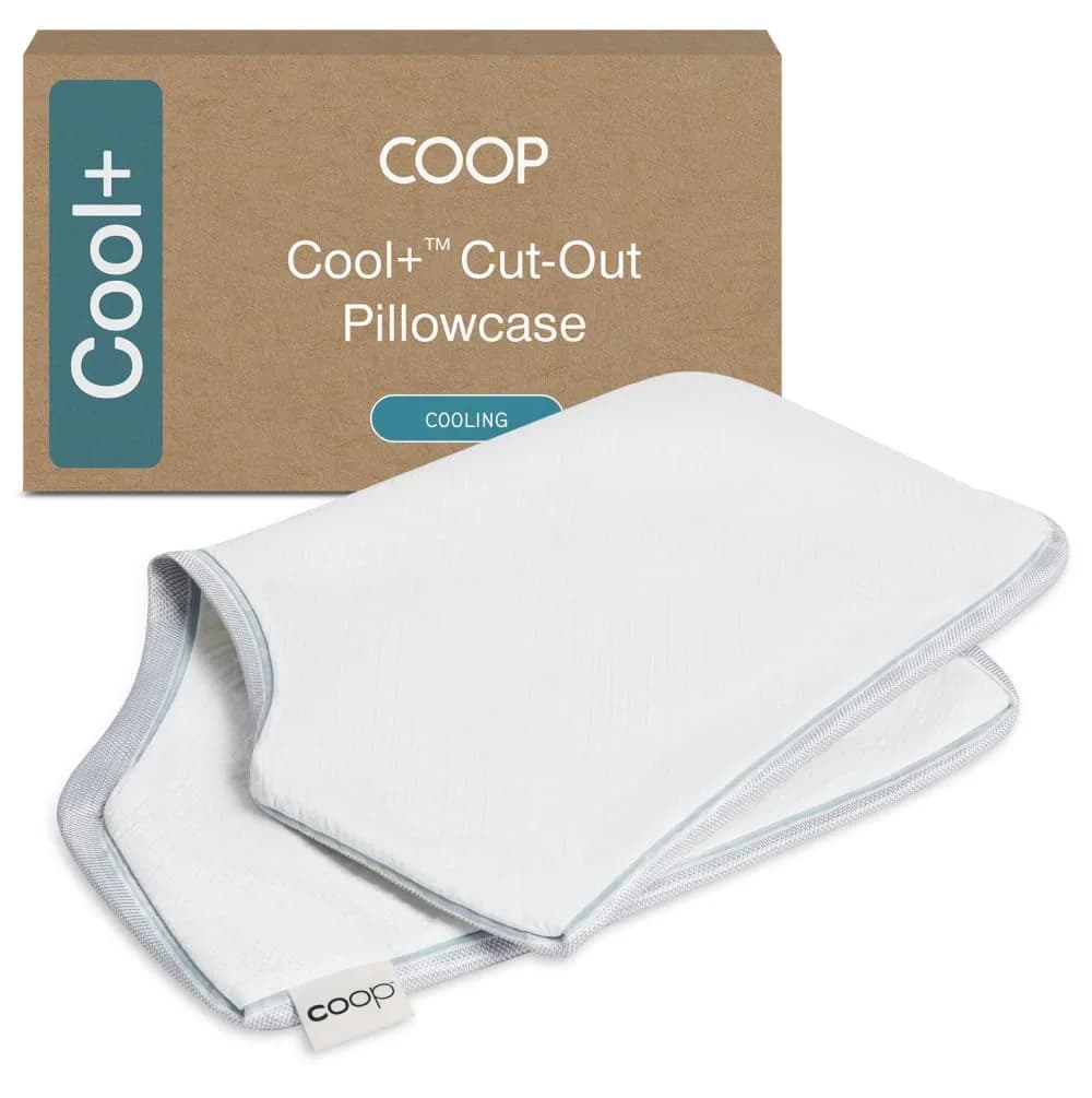 Coop Home Goods Cool+ Crescent Pillow Cover Queen Size 51x66cm (18x28in) | Breathable Cooling Case for Hot Sleepers — Eden Cool+ Pillowcase