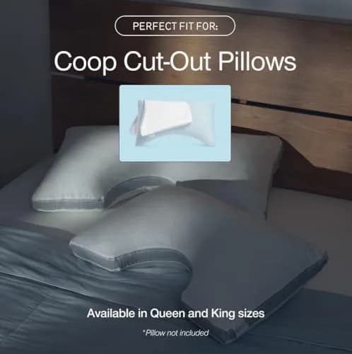 Coop Home Goods Cool+ Cut-Out Pillow Cover King Size Cooling Pillowcase with Zipper & 2-Inch Gusset | Breathable Fabric for Hot Sleepers thumbnail 6