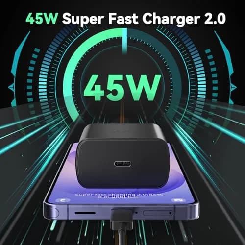 Ubearkk 45W USB Type C Charger with 8ft Cable | Fast Charging for Samsung & More thumbnail 6