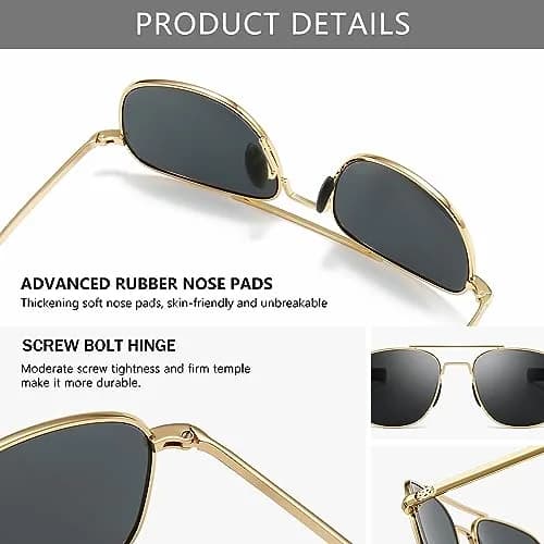 SUNGAIT Men's Military Style Polarized Pilot Aviator Sunglasses Bayonet Temples | HD UVA/UVB Protection & Durable Metal Frame thumbnail 4